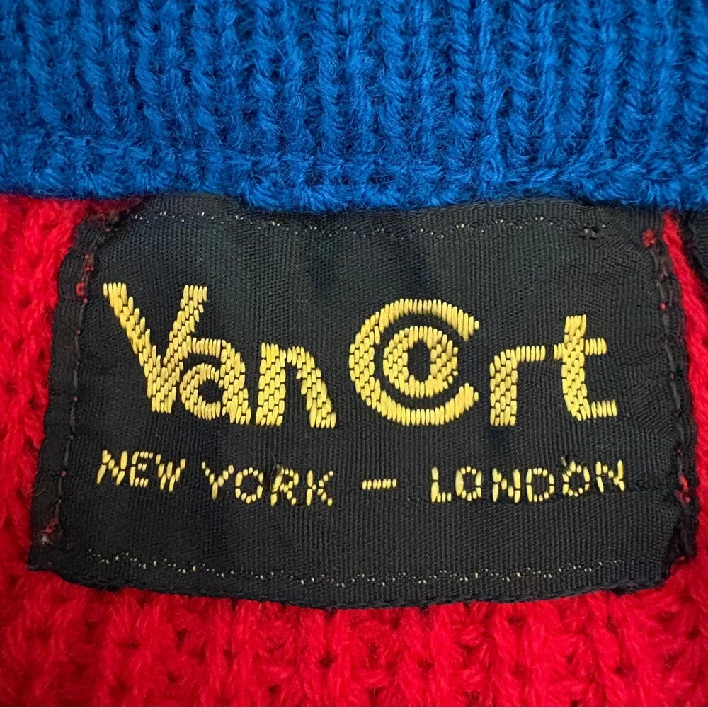Vintage Van Cort Striped Long Sweater Mens Large Grandpa Oversized NWT Deadstock